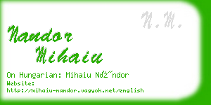 nandor mihaiu business card